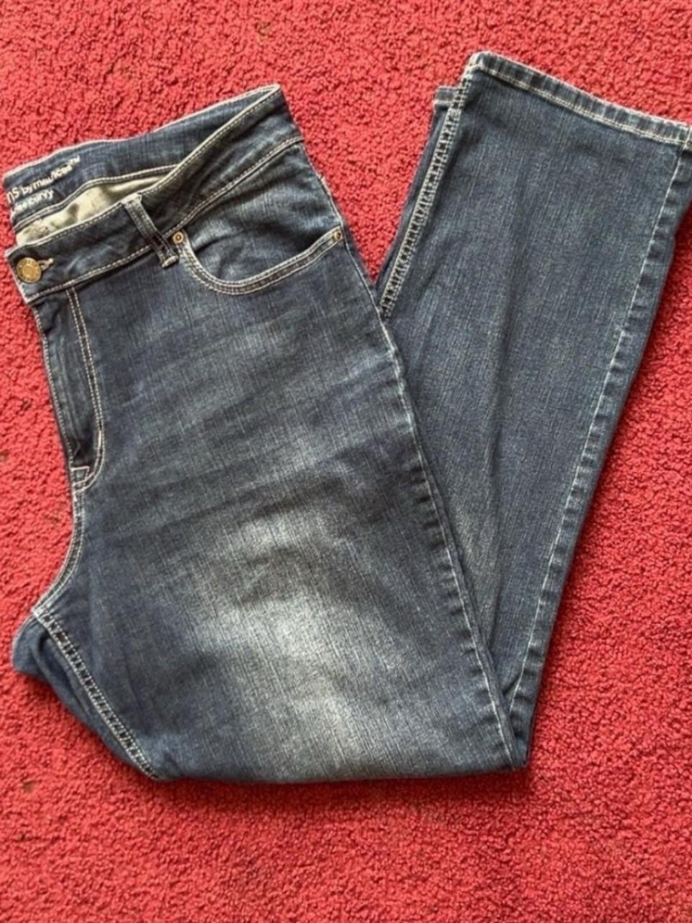 m jeans by maurices Straight Leg Jeans Blue Waist 18W